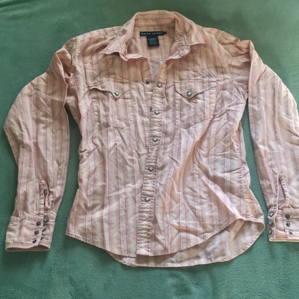 Ralph Lauren long sleeve pearl snap button down